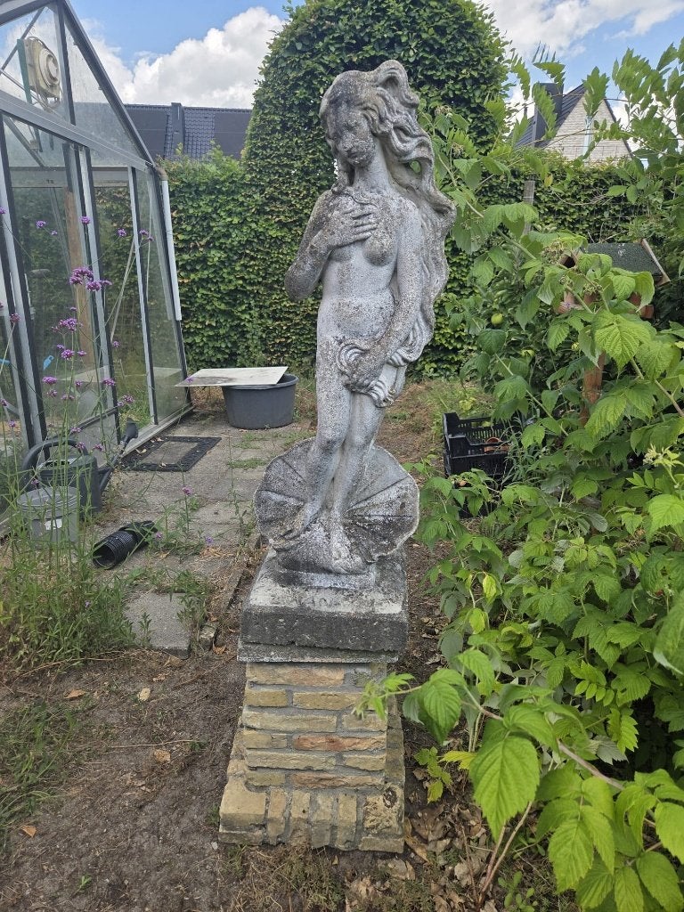 Tuinbeeld vrouw – Stenen beeld – Klassieke tuindecoratie, Ophalen, Gebruikt, Steen, Mensenbeeld