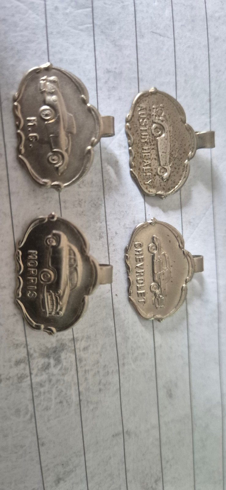 4x auto bedeltje, Ophalen of Verzenden, Transport