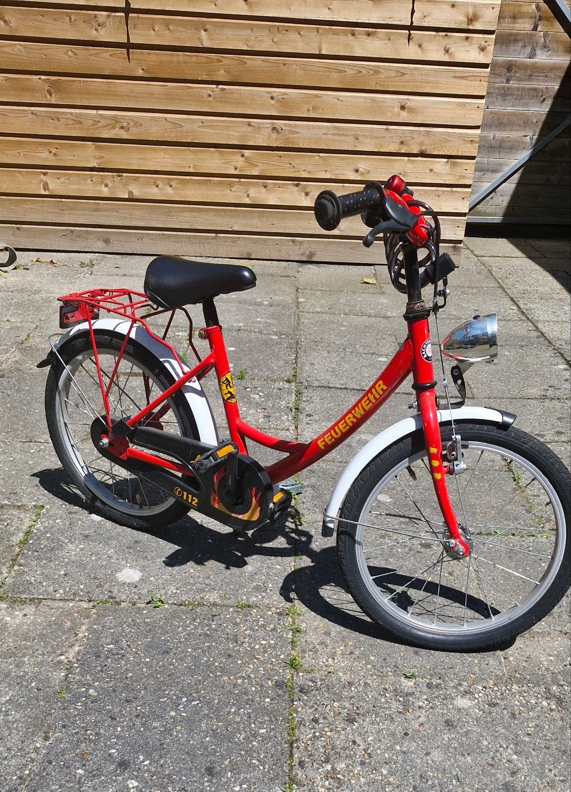 Kinderfiets 20 inch - Rood met zijwieltjes, Fietsen en Brommers, Ophalen, Gebruikt, 20 inch of meer, Zijwieltjes