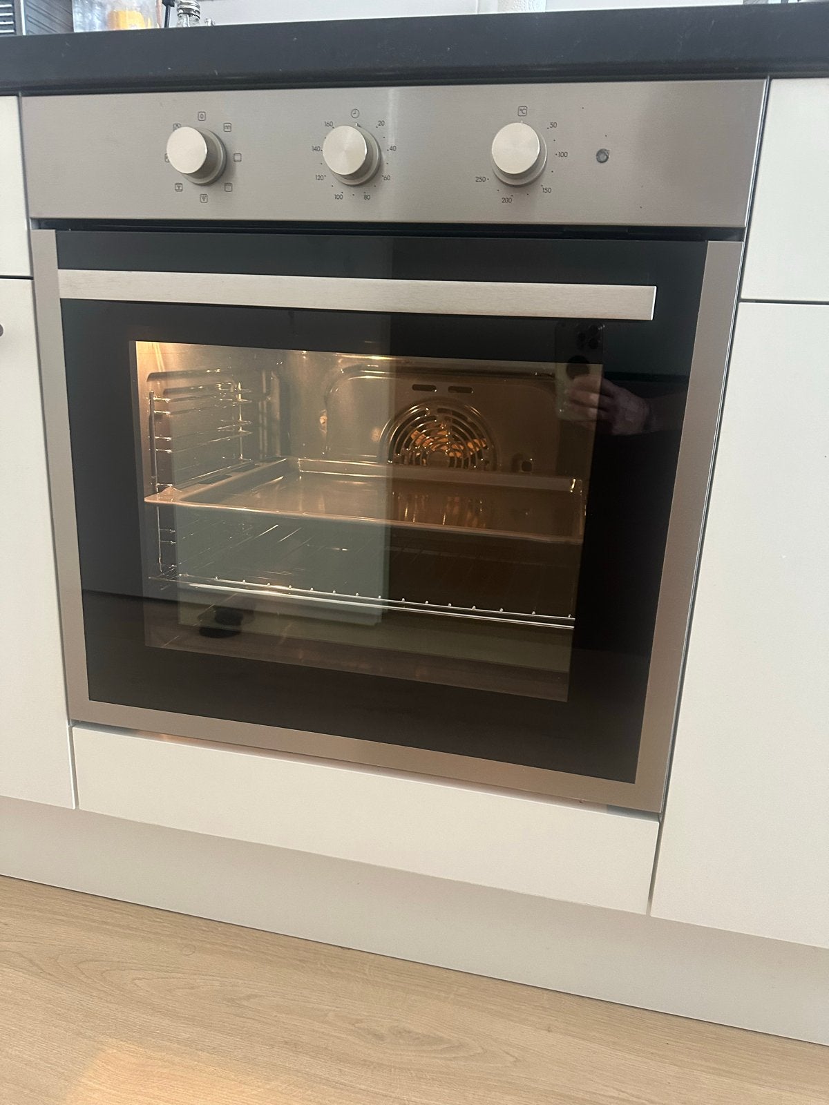 Inbouw Heteluchtoven Ikea - Zilver/Zwart, Witgoed en Apparatuur, Ovens, Hete lucht, 60 cm of meer, Ophalen of Verzenden, Heteluchtoven