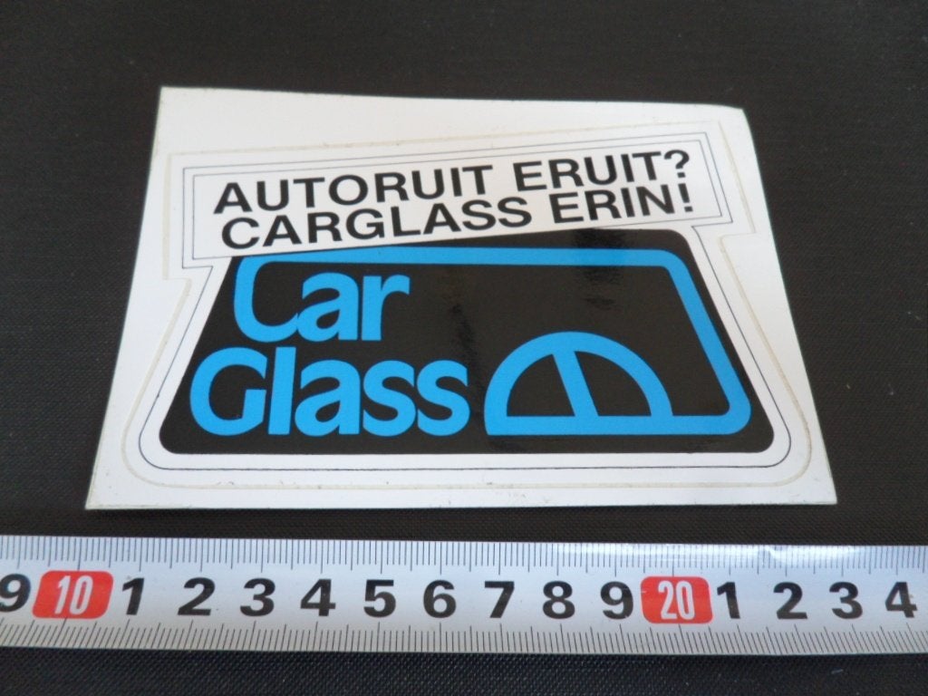 sticker autoruit eruit?? carglass erin!, Verzamelen, Stickers, Ophalen, Zo goed als nieuw