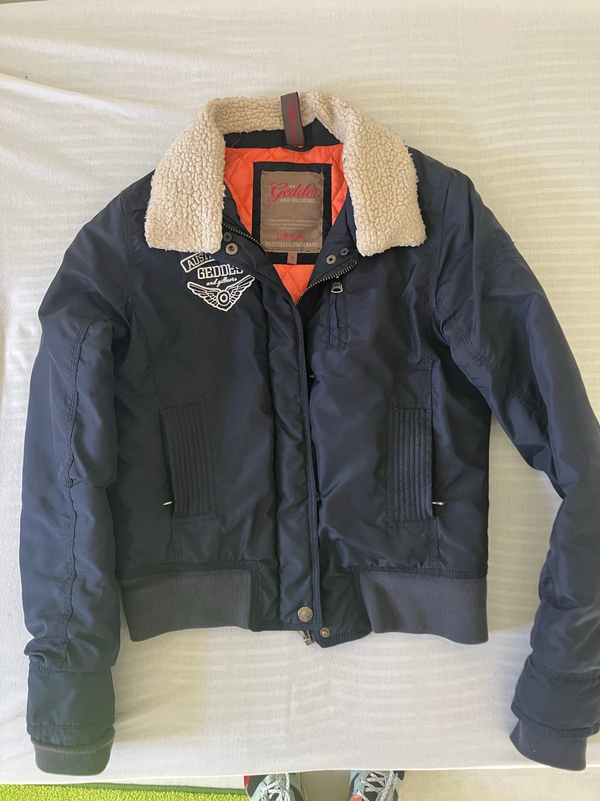 Geddes & Gillmore Bomberjack met teddykraag - Maat S, Ophalen of Verzenden, Gedragen, Maat 36 (S), Blauw