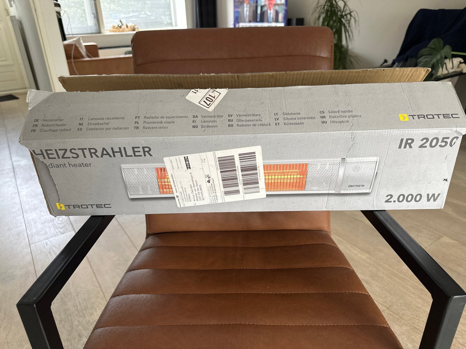 Trotec IR 2050 Infrarood Heater 2000W, Ophalen, Minder dan 30 cm, 60 tot 150 cm, 800 watt of meer