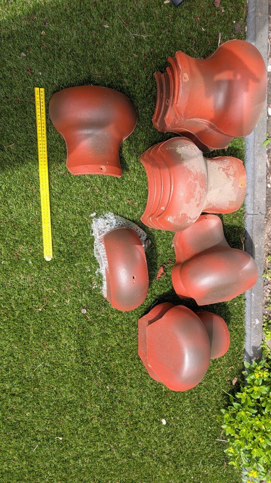Ballon nokvorsten - Dakpannen, Doe-het-zelf en Verbouw, Dakpannen en Dakbedekking, Ophalen, Gebruikt, Steen of Klei, Minder dan 5 m²