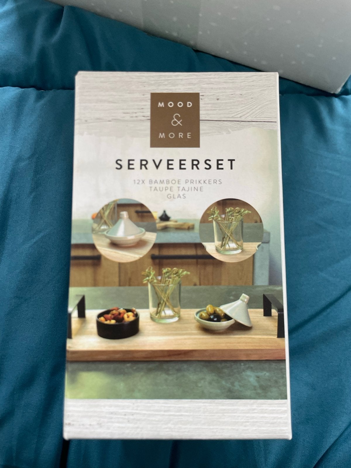 Mood & More Serveerset met Tajine, Glas en Prikkers, Nieuw, Ophalen of Verzenden, Grijs, Overige merken