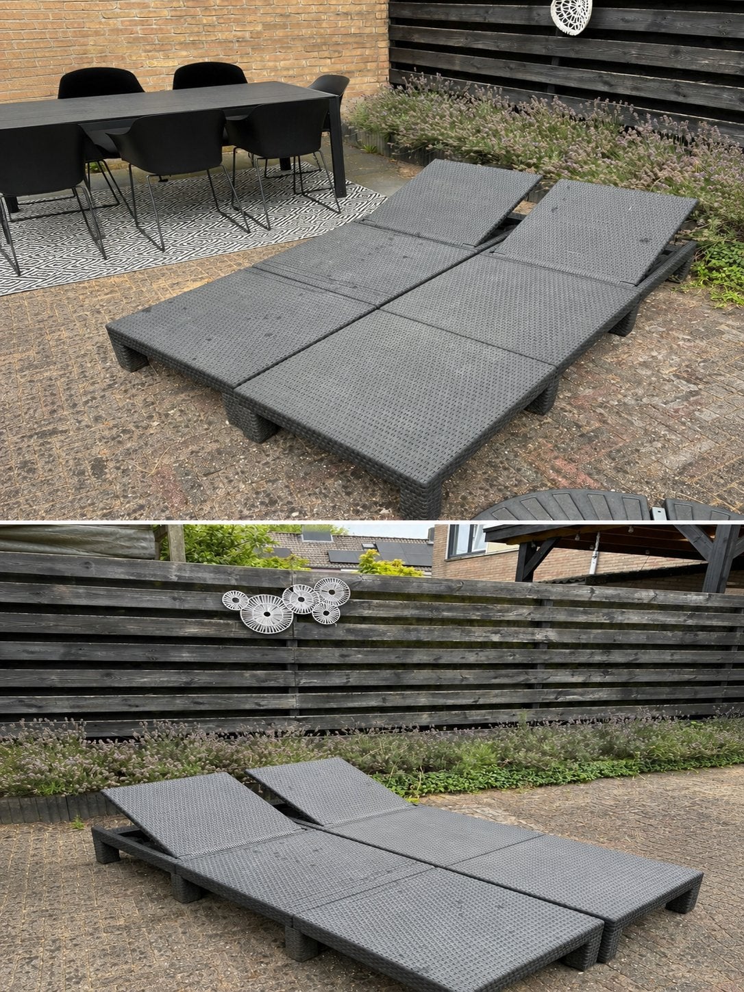 Allibert Daytona ligbedden - 2 stuks, Ophalen, Gebruikt, Kunststof, Verstelbaar