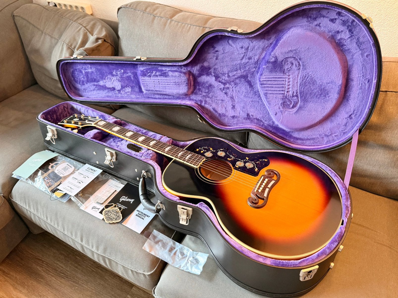 Epiphone  by Gibson 1957 SJ200 Reissue Vintage Sunburst, Ophalen, Zo goed als nieuw, Western- of Steelstringgitaar