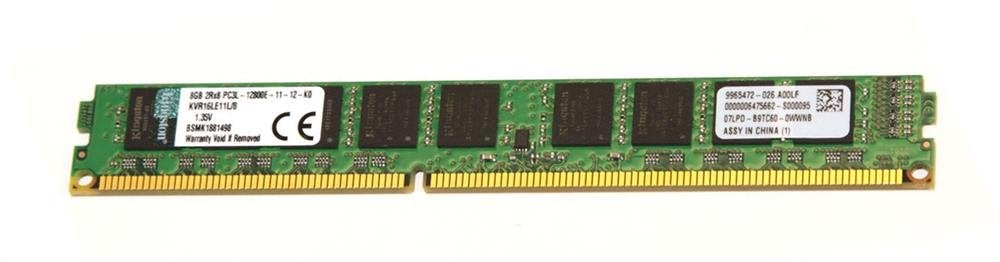8GB 2Rx8 PC3L-12800E DDR3-1600 Unbuffered ECC Kingston, Niet ingevuld, Niet ingevuld, Niet ingevuld
