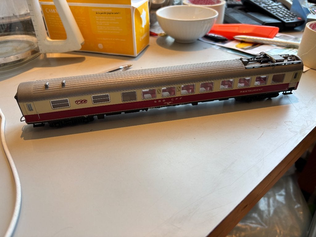 Liliput 88054 h0 tee sbb restaurant wagon, Ophalen of Verzenden, Gelijkstroom, Wagon, Liliput