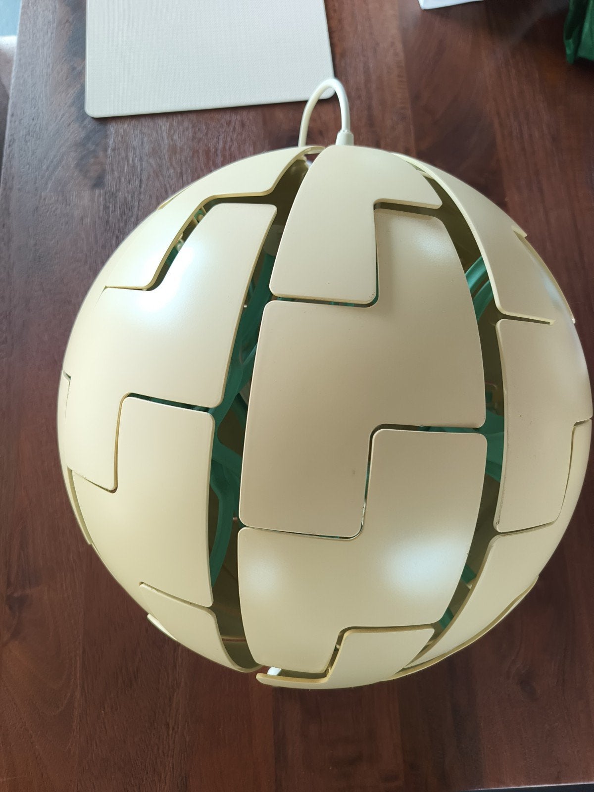 Moderne bolvormige hanglamp ikea, Kunststof, Gebruikt, Modern, Speels, E27 (groot)