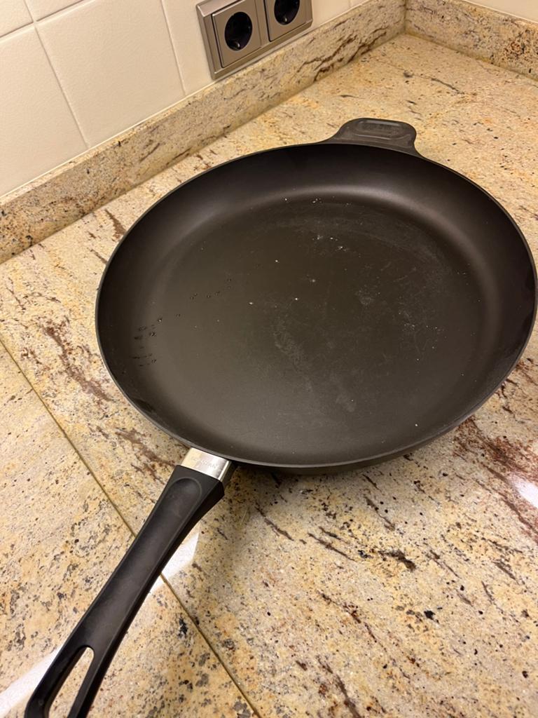 Scanpan ceramic titanium 36cm steelpan, Ophalen, Zo goed als nieuw, Rvs