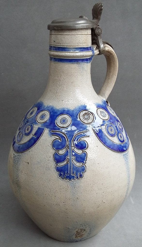 Omstreeks 1680-1750 GROTE Westerwald Kruik GRATIS VERZENDING, Antiek en Kunst, Ophalen of Verzenden