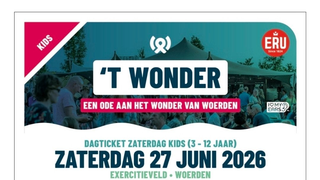 TE KOOP! Ticket voor 't Wonder kind 3-12 jaar, Eén persoon
