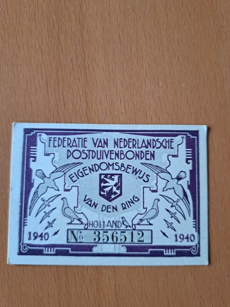 Eigendomsbewijs 1940, Ophalen of Verzenden, Zo goed als nieuw, Hert, Gewei of Kop