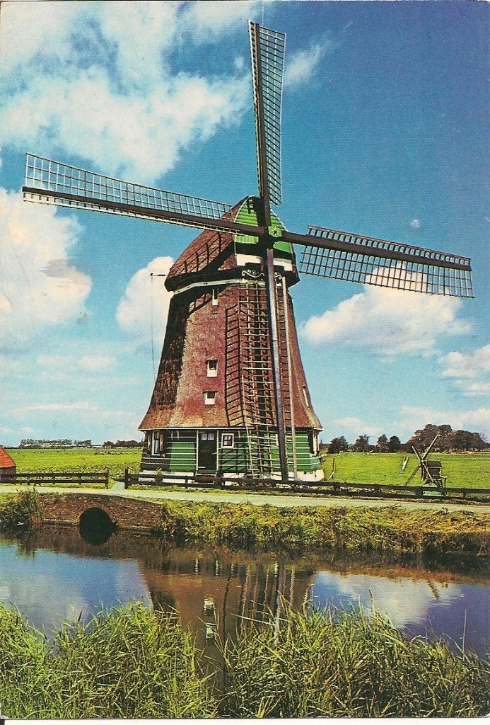 Ansichtkaart Hoogwoud De Lagehoek Molen, Ophalen of Verzenden, 1960 tot 1980, Ongelopen, Noord-Holland