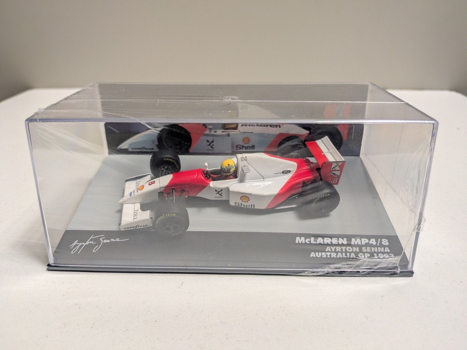 McLaren MP4/8 - Ayrton Senna - Formule 1 - Australië 1993, Ophalen of Verzenden, Nieuw, Auto, Overige merken