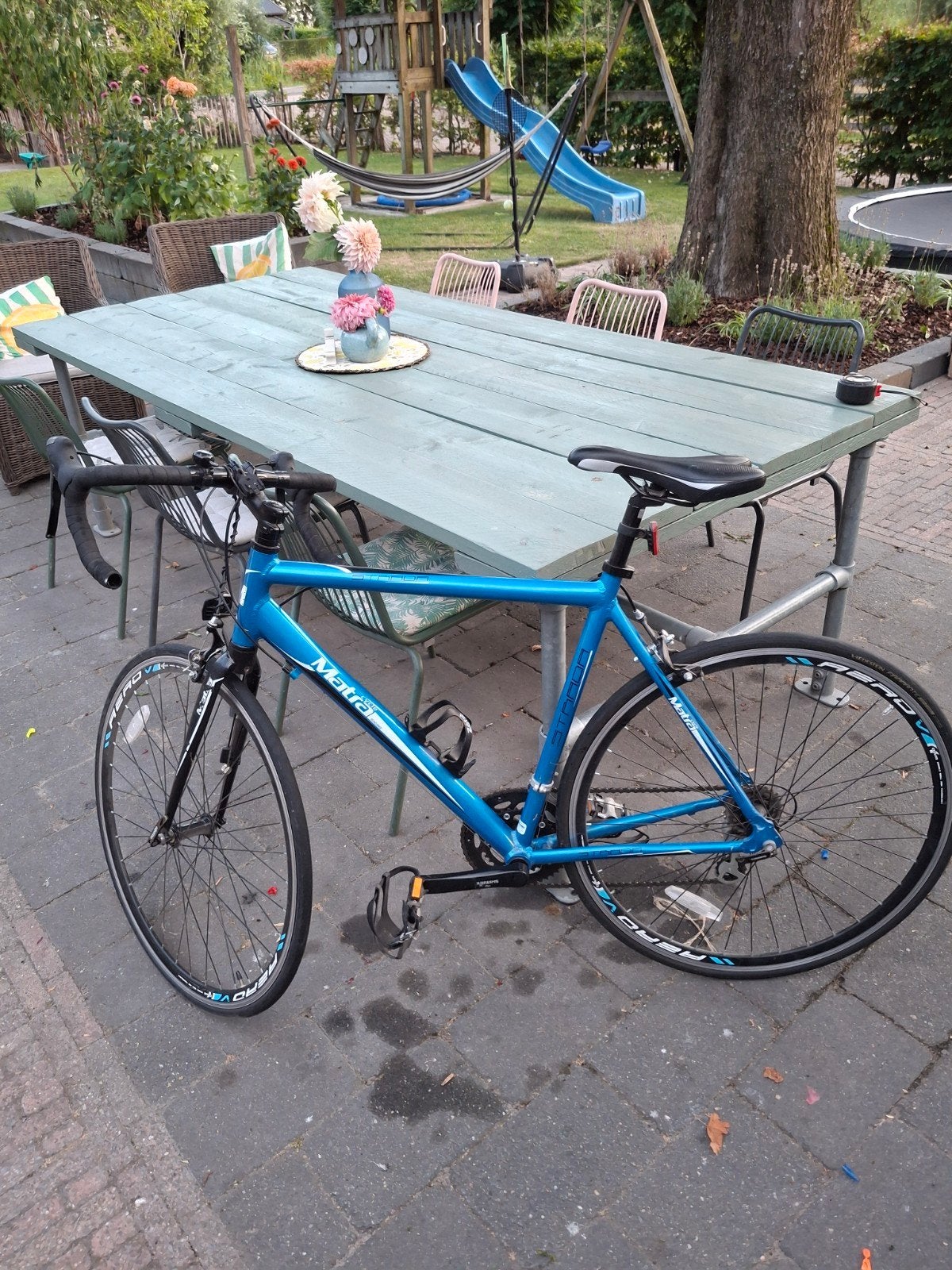 Matra racefiets 53 inch framemaat. Blauw, Gebruikt, Velgrem, Aluminium, 53 tot 57 cm