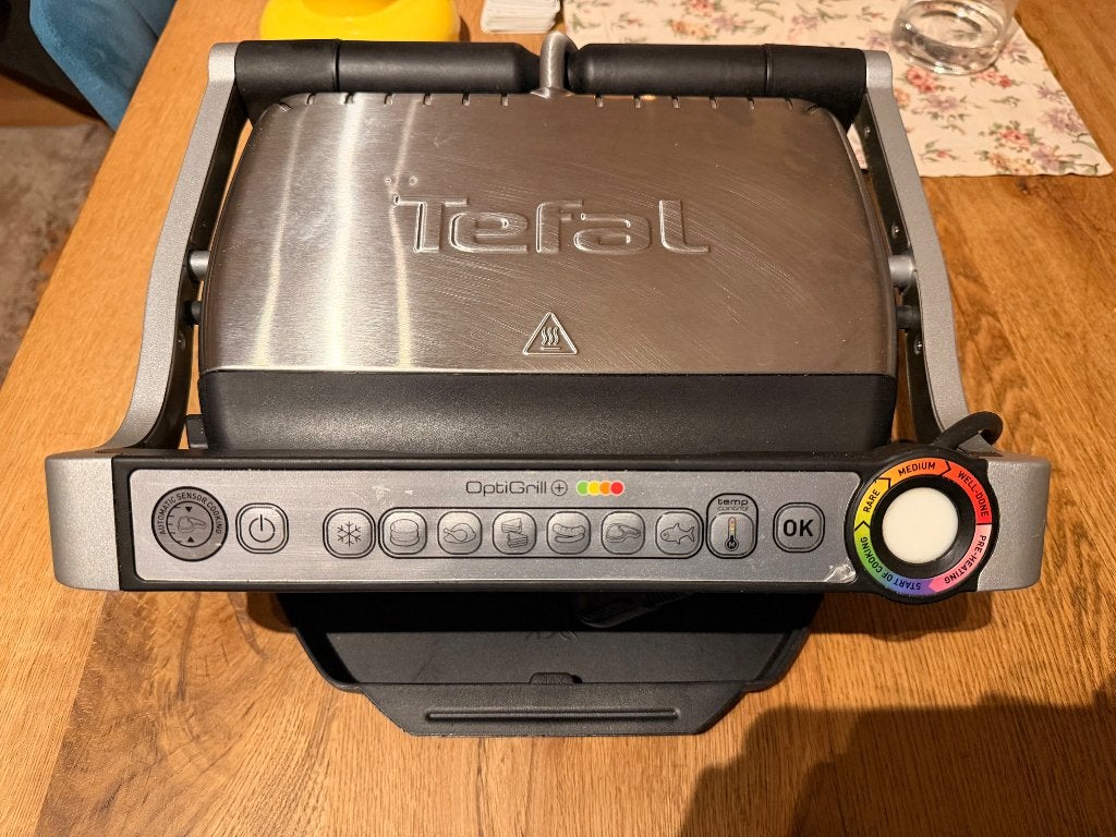 Tefal Optigrill+ GC712D - Contactgrill, Ophalen, Uitneembare platen, Zo goed als nieuw