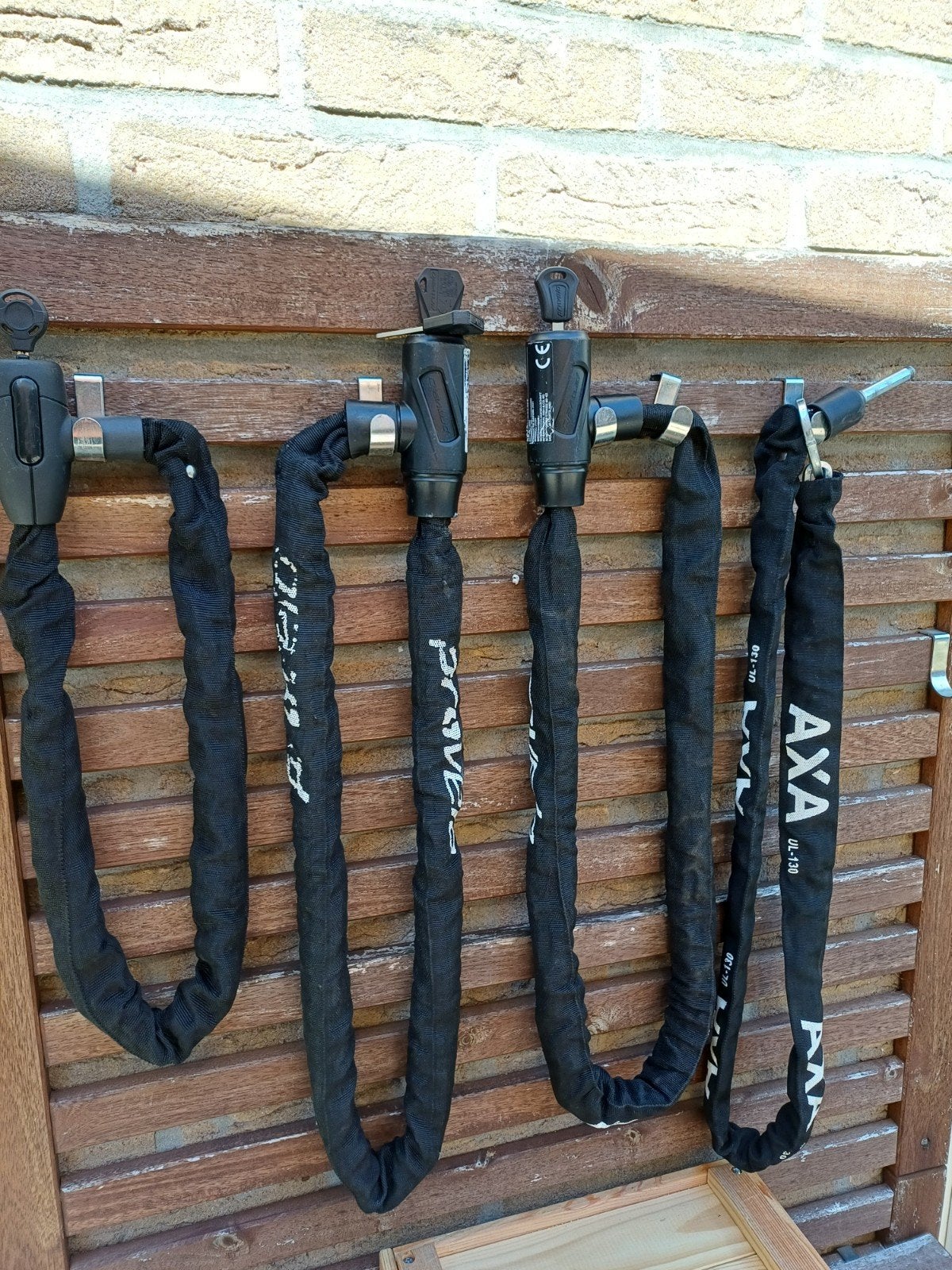 Fiets sloten, Ophalen, Gebruikt, Kettingslot