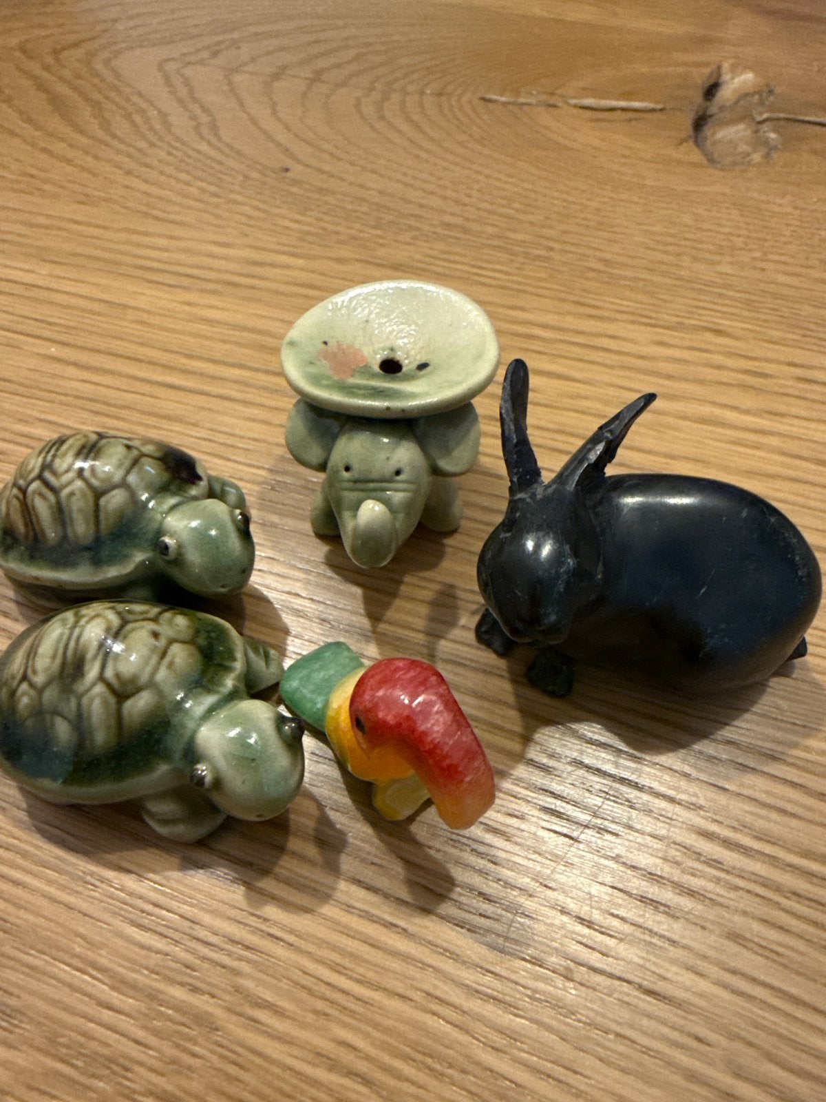 5 stenen beeldjes van dieren, Ophalen of Verzenden, Gebruikt, Dier