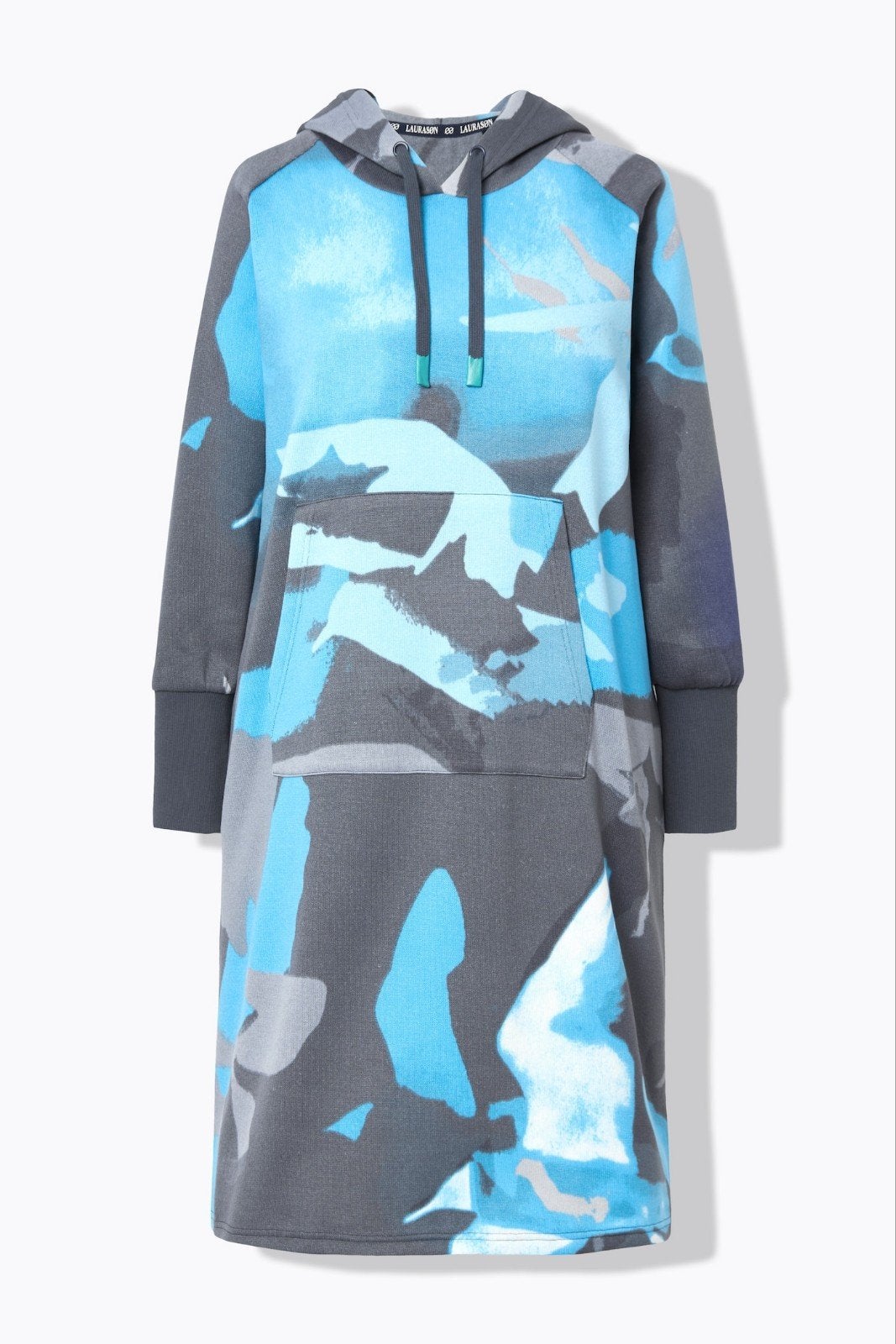 Laura Scott hoodie jurk met camouflageprint, Blauw, Maat 46/48 (XL) of groter, Nieuw, Ophalen of Verzenden