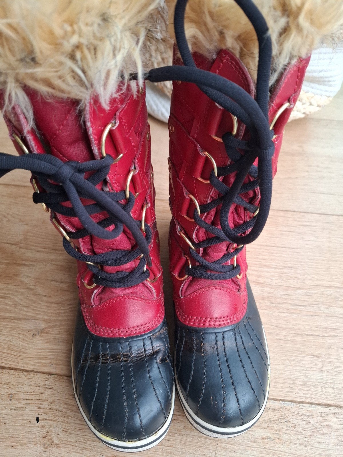 Sorel Winterlaarzen Leer Rood Maat 38 snowboots, Sorel, Ophalen of Verzenden