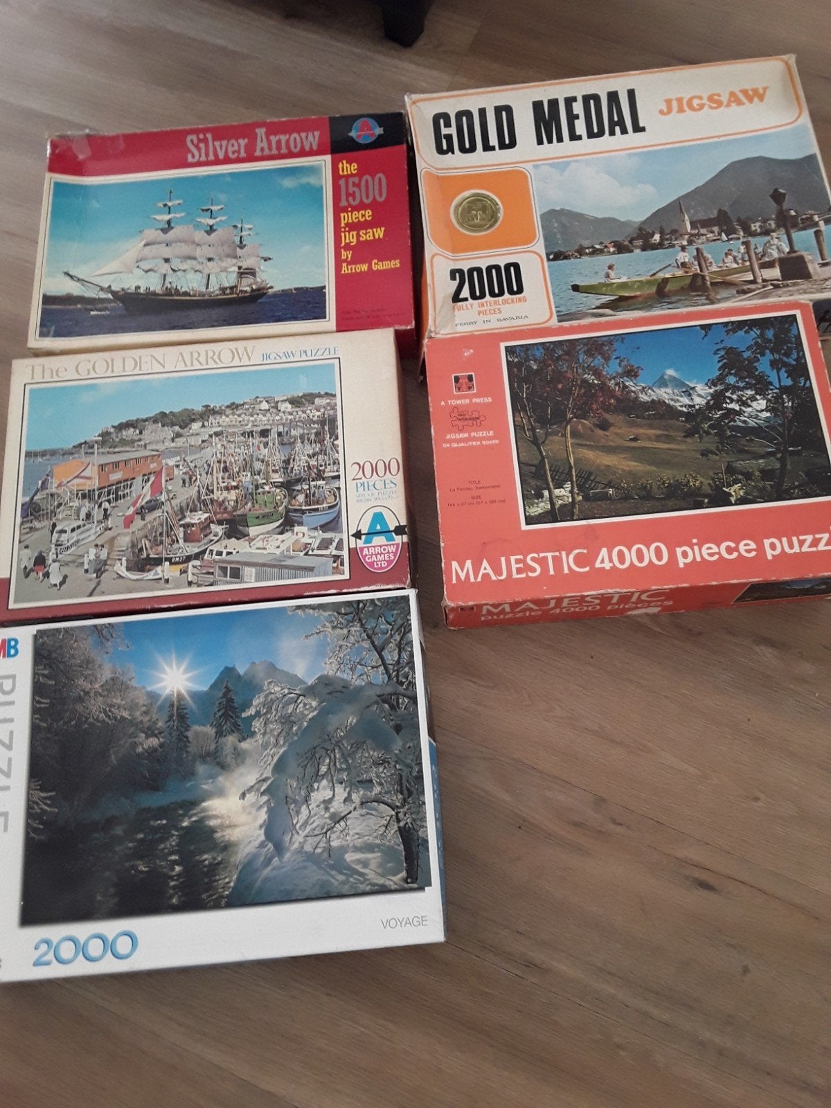 Diverse Legpuzzels: Silver Arrow, Gold Medal, Majestic, MB, Ophalen of Verzenden, Meer dan 1500 stukjes, Gebruikt, Legpuzzel