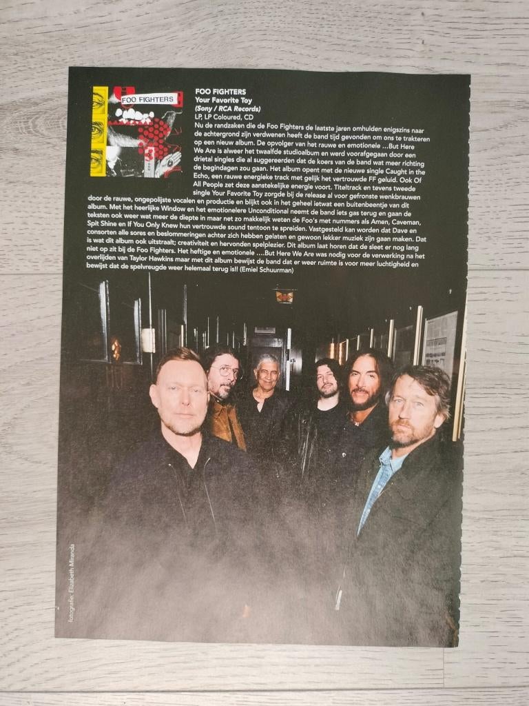 Foo Fighters 1-pagina tijdschrift artikel Mania April 2026, Verzamelen, Verzenden, Nieuw, Boek, Tijdschrift of Artikel