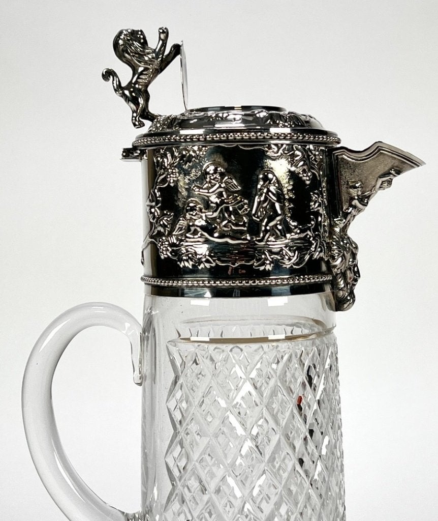 39. Kristallen karaf zilveren montering - putti, ca. 1920, Ophalen