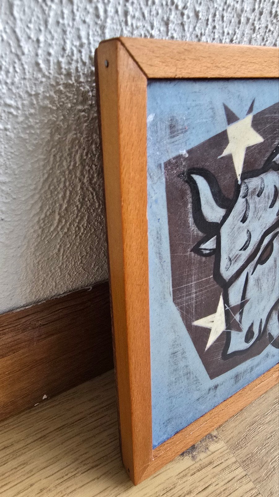 Vintage De Sphinx Maastricht tegel sterrenbeeld Stier, Ophalen of Verzenden