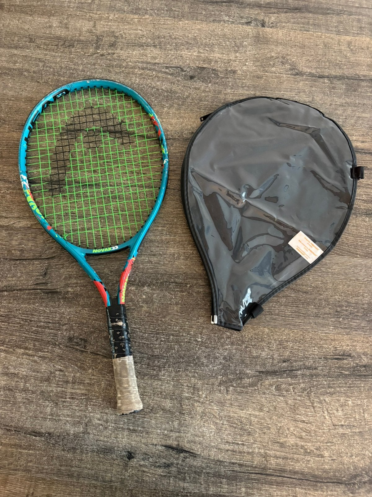 Head tennisracket 6/8 jaar Novak 23 + hoesje, Sport en Fitness, Ophalen of Verzenden, Zo goed als nieuw, L0, Head