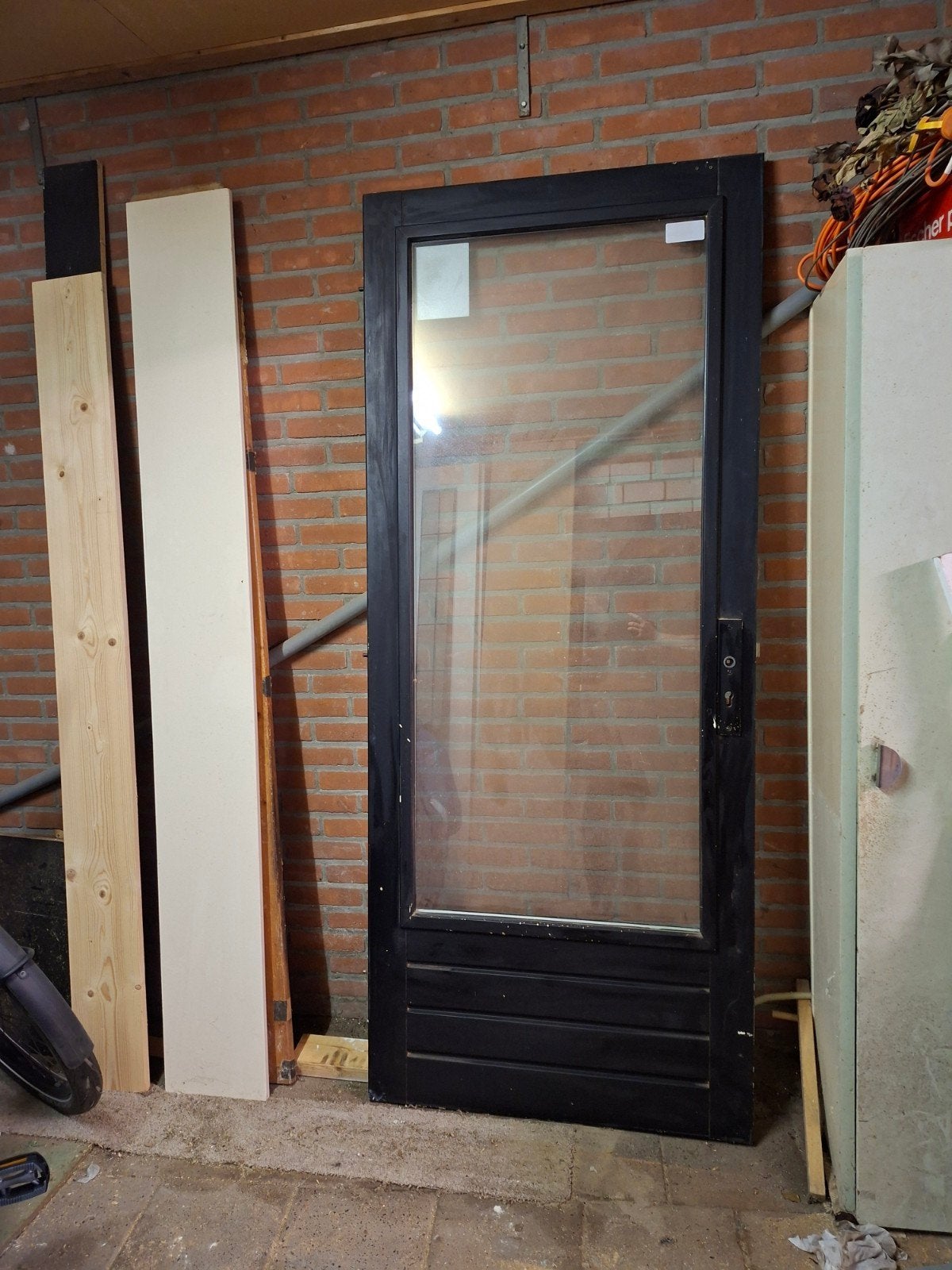 Mooie buitendeur met driepuntssluiting en HR++ glas 87 x 211, Ophalen, 80 tot 100 cm, 200 tot 215 cm, Glas