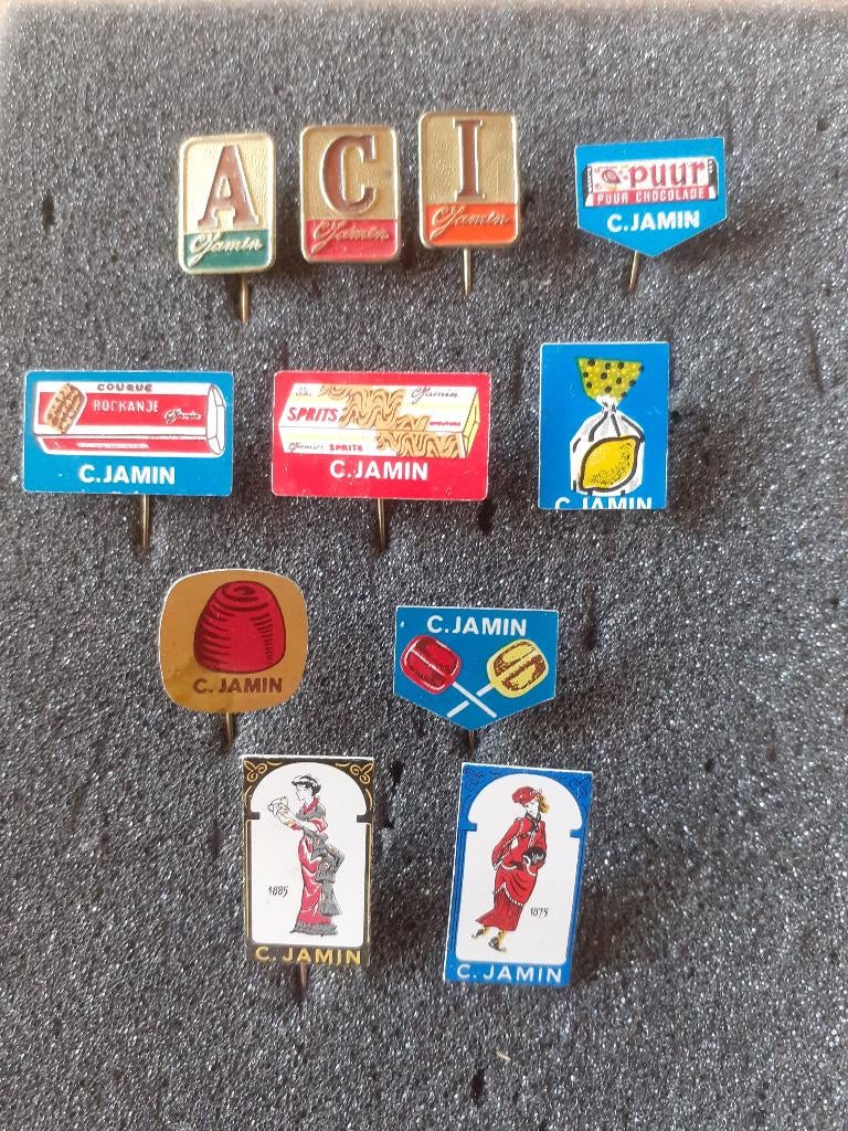 Jamin, Speldjes circa 1960-70., Verzamelen, Speldjes, Pins en Buttons, Verzenden, Zo goed als nieuw, Figuurtje
