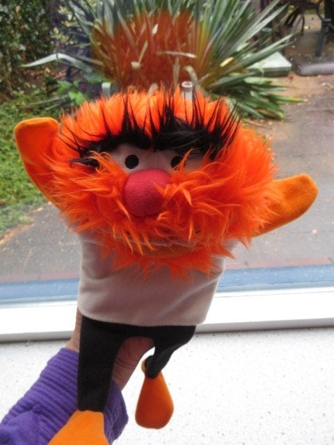 Handpop Animal van AH Albert Heijn Mega zacht materiaal, Oranje, Albert Heijn, Overige typen, Ophalen of Verzenden