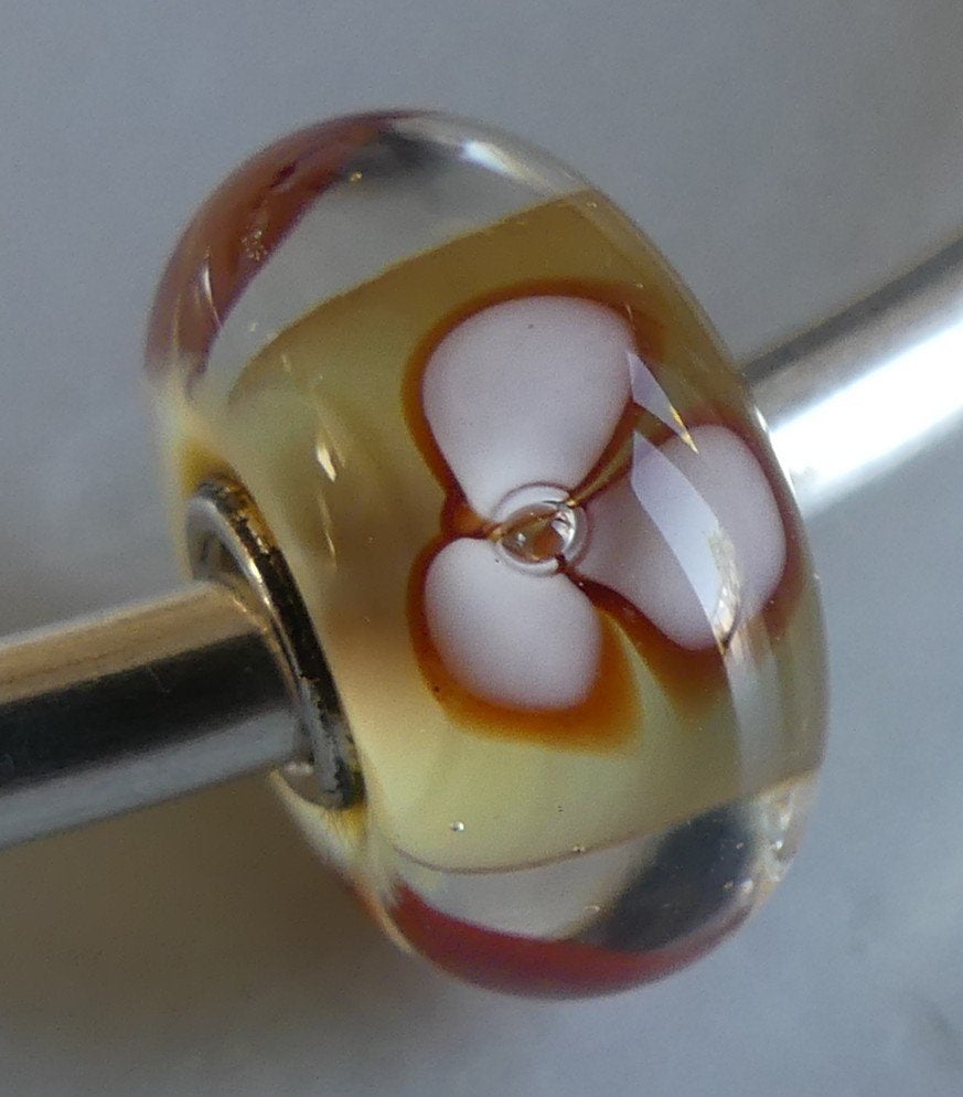 Trollbeads CAPPUCCINO BLOEM **NIEUW**, -, Verzenden, -, Nieuw