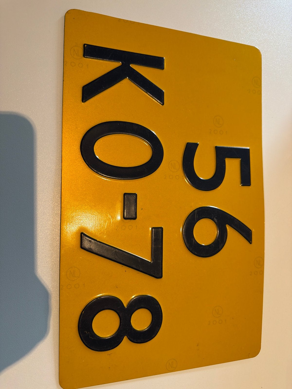 Nederlands Kenteken KO-78-56 - Geel, Auto diversen, Kentekenplaathouders, Ophalen of Verzenden, Gebruikt