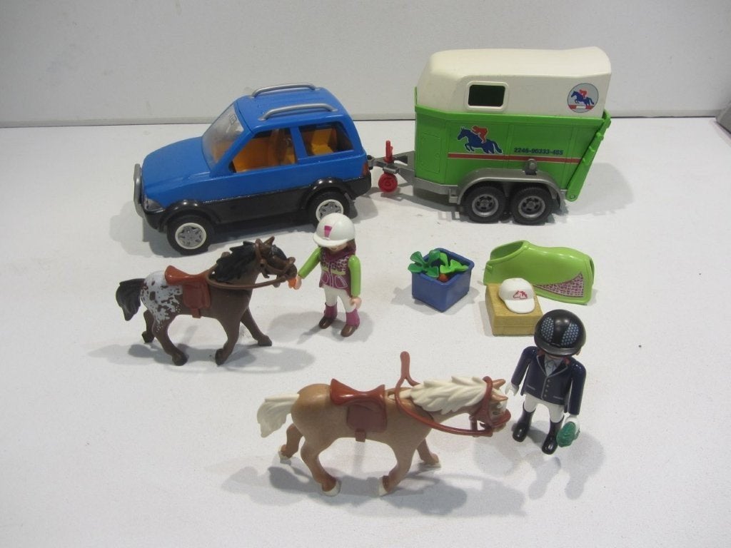 Playmobil Auto met paardentrailer – 5223 met twee paarden, Ophalen, Gebruikt, Losse onderdelen