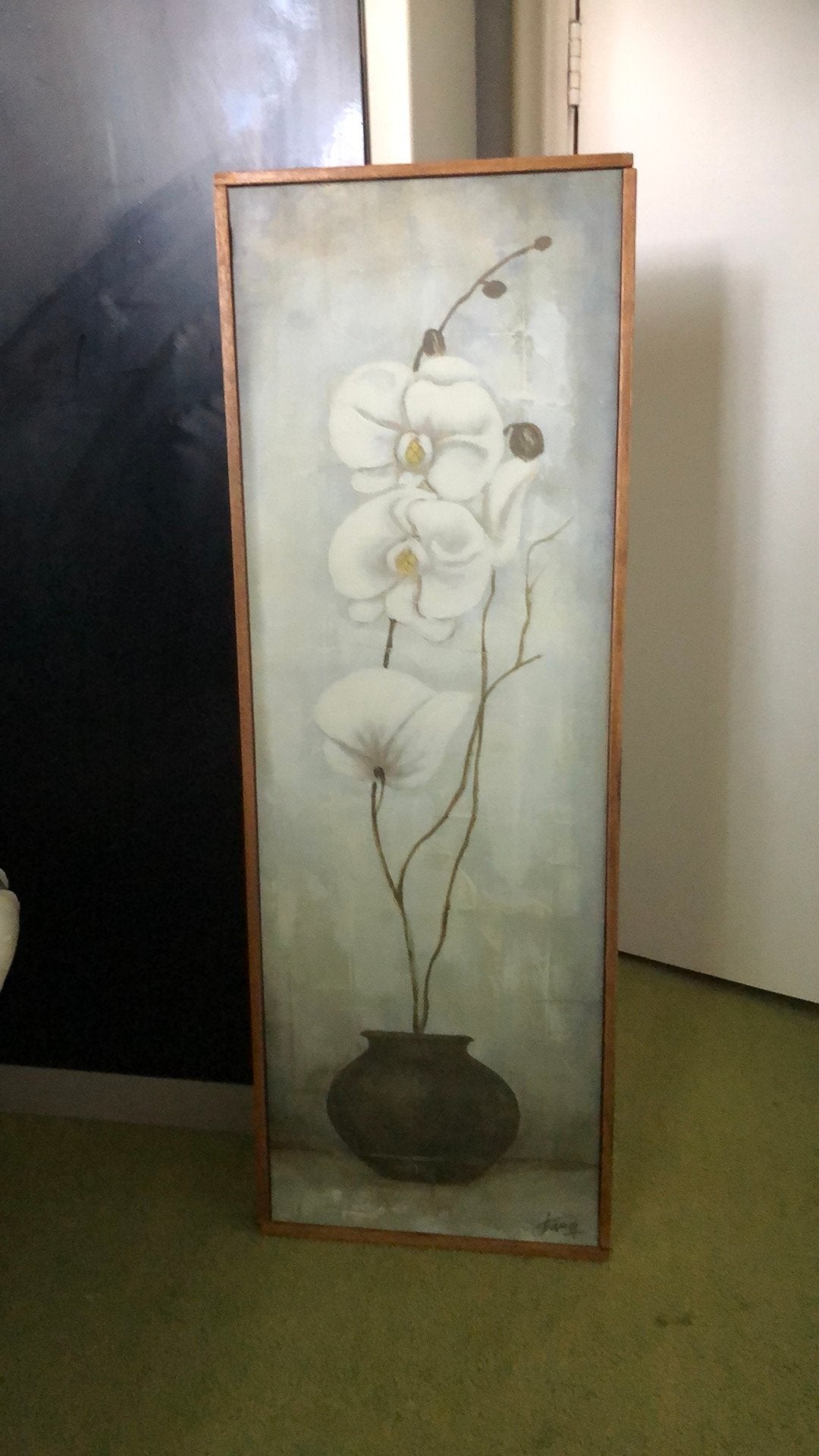 Schilderij orchidee, Ophalen