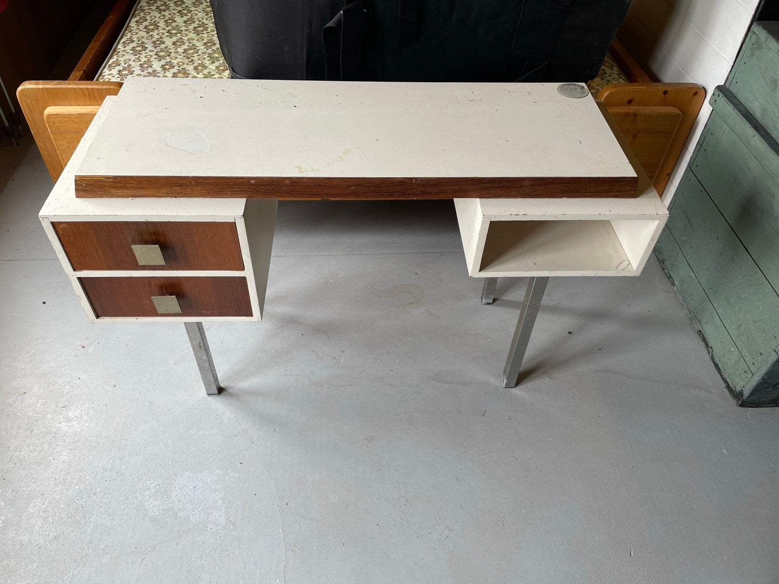 Vintage bureau met lades en opbergruimte, Ophalen, Overige typen, Gebruikt, Vintage