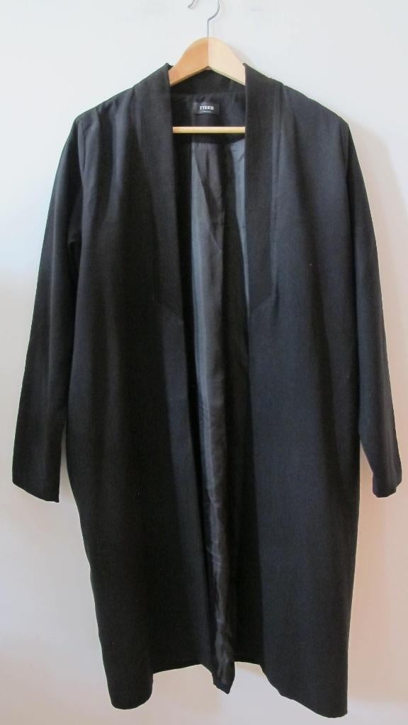 Black long jacket, Ophalen of Verzenden, Zo goed als nieuw, Maat 36 (S), Zwart