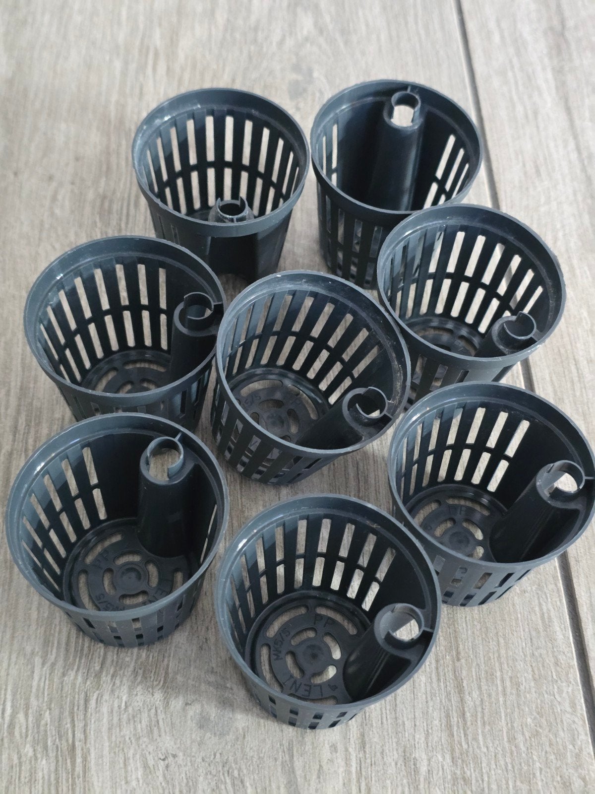 8x LENI Hydroponie Kweekpotjes / Plantenmandjes 5x5 cm, Kunststof, Rond, Nieuw, Ophalen of Verzenden