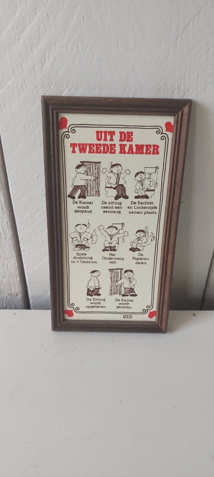 Vintage spreukbordje toilet wc tekstboekje decoratie wc, Ophalen of Verzenden