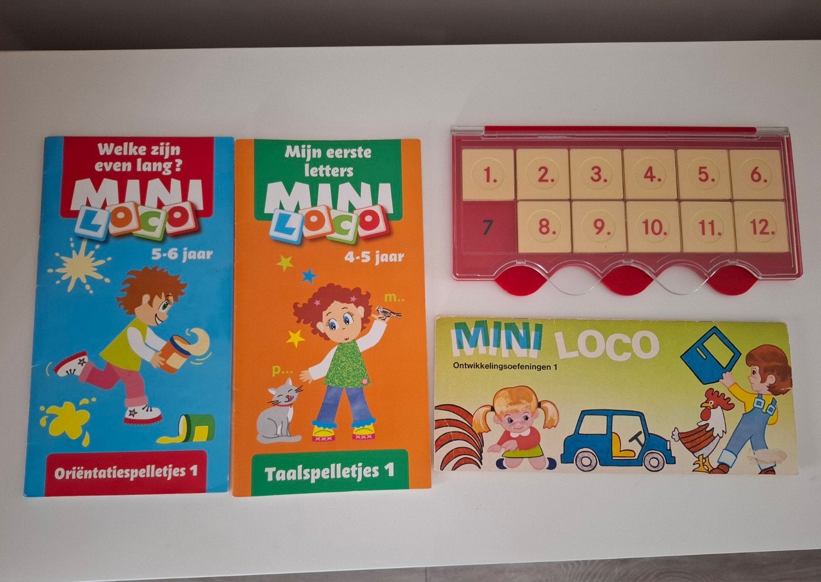 Mini Loco educatieve spellen en boekjes set, Ophalen of Verzenden, Gebruikt, Taal en Lezen