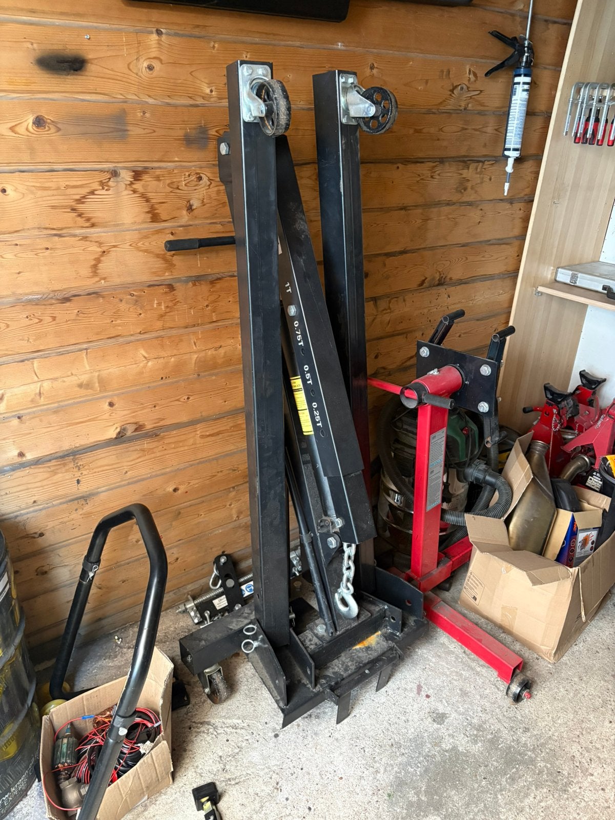 Daytona motor takel garagekraan 1 ton, Ophalen, Zo goed als nieuw, Hydraulisch, Garagekrik