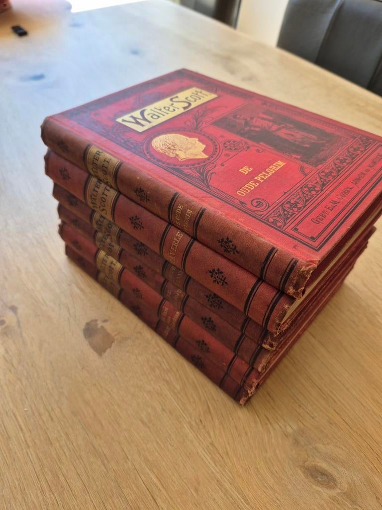 6 boeken Walter Scott's Werken - Gerard Keller - Gebr. Cohen, Ophalen of Verzenden, Walter Scott