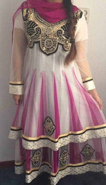 Pakistaans/Indiaas paarse kurta shalwaar kameez lehenga, Kleding | Dames, Galajurk, Paars, Ophalen of Verzenden, Zo goed als nieuw