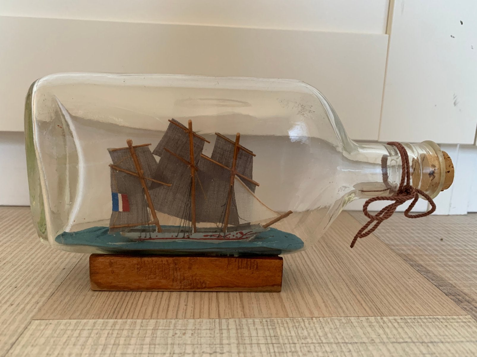 Schip in fles 20cm, Ophalen of Verzenden, Zo goed als nieuw