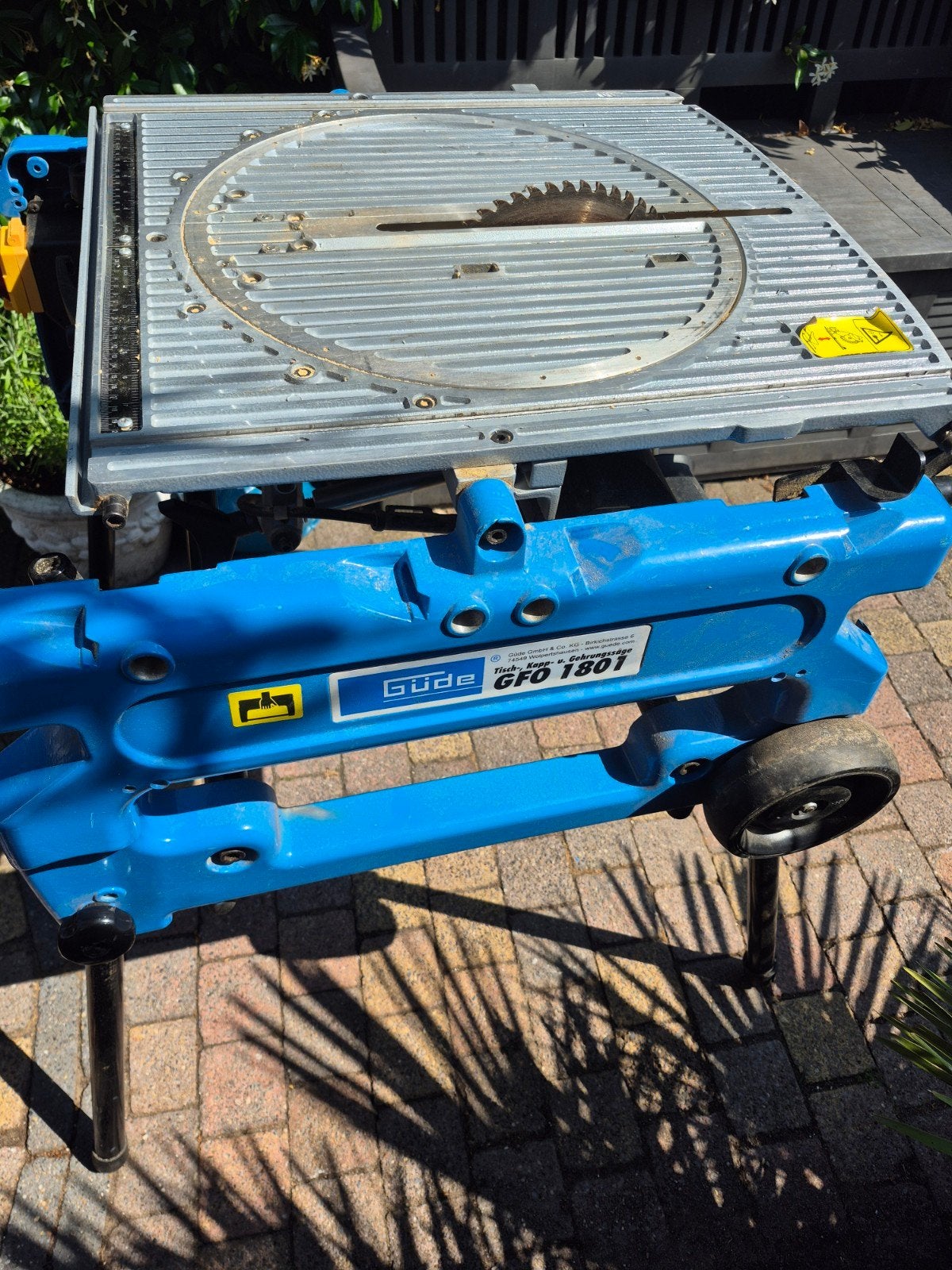Opklapbare Zaagtafel - Güde GFO 1801, Doe-het-zelf en Verbouw, Gereedschap | Zaagmachines, Ophalen of Verzenden, Gebruikt, Cirkelzaag