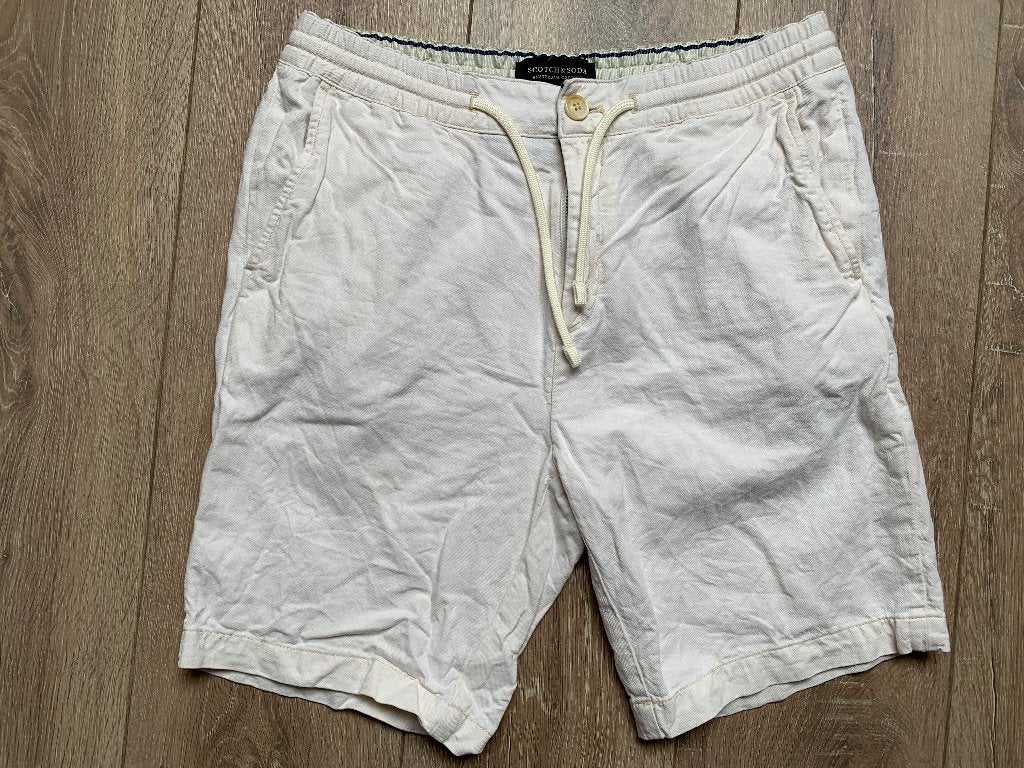 Scotch&Soda korte broek short beige met koord W29 / S, Kleding | Heren, Broeken en Pantalons, Verzenden, Beige, Zo goed als nieuw