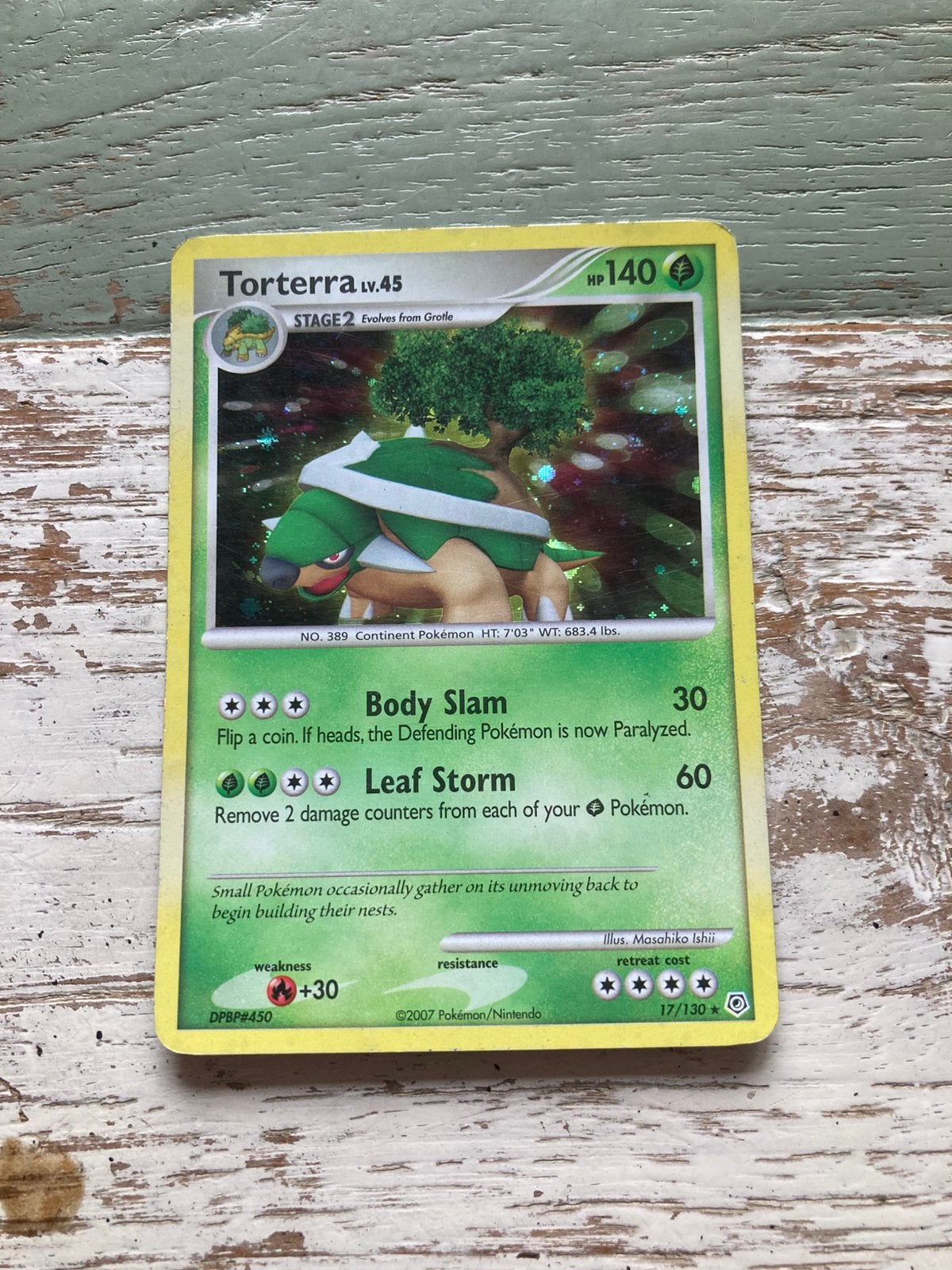 Pokemon kaart Torterra Holo, Ophalen of Verzenden, Zo goed als nieuw